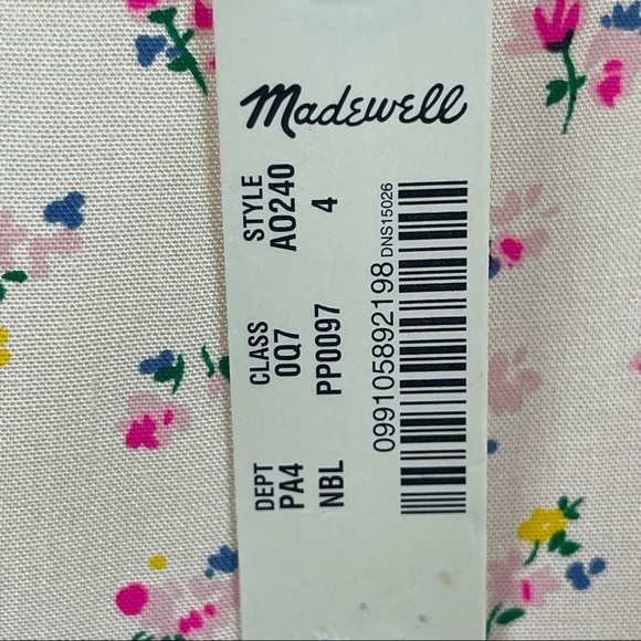 Madewell NWT Tie Sleeve Retro Calico Floral Print Dress vintage retro coquette - Picture 11 of 17
